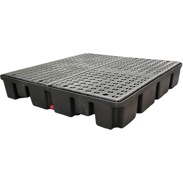 Black Diamond Nestable Spill Pallet Without Drain, 66 US gal. Spill Capacity, 49" x 49" x 10.5"