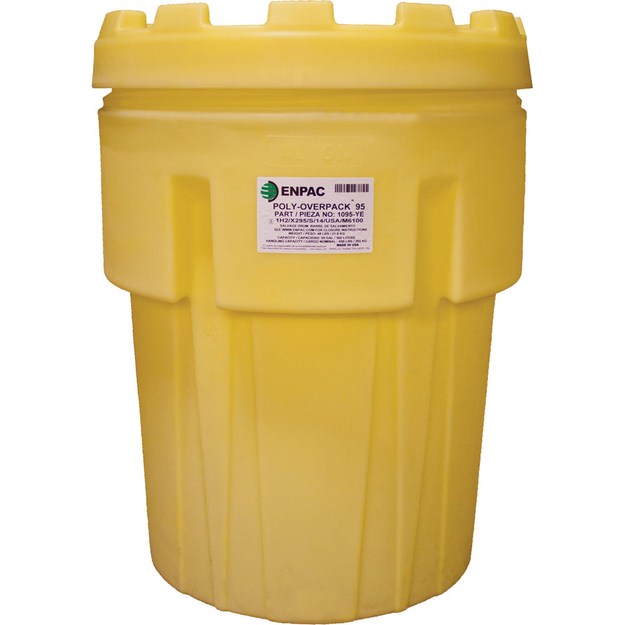 ENPAC Poly-Overpack Salvage Drum, 95 US gal., Stationary