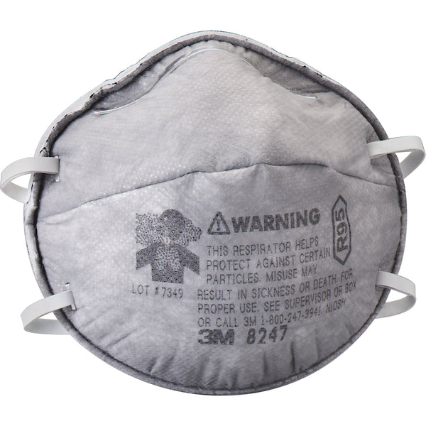 3M 8247 Particulate Respirators, R95, NIOSH Certified, Box of 20