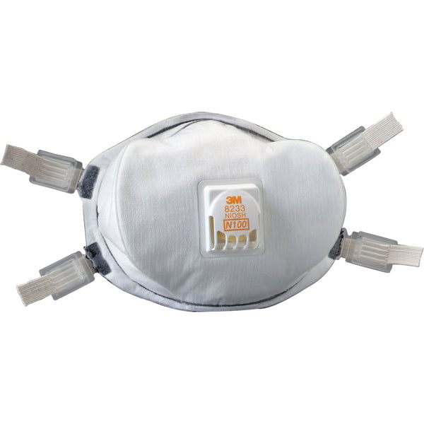 3M 8233 Particulate Respirators, N100, NIOSH Certified, Pack of 1