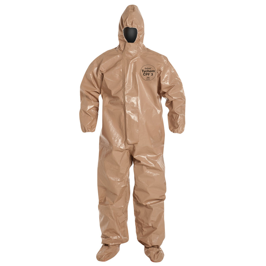 DuPont Tychem® 5000 Protective Hooded Coveralls, Brown