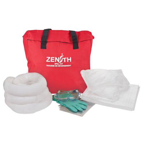 Zenith Oil-Only Spill Kits, Truck Bag to 55 US gal Drum
