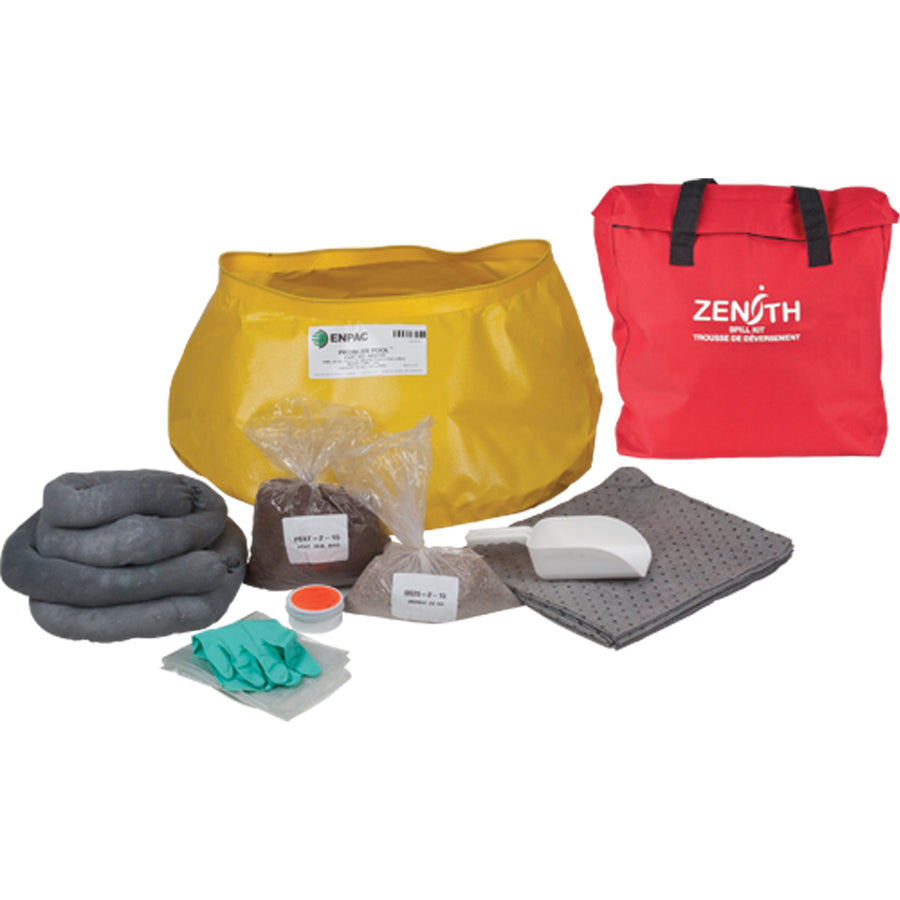 Zenith Premium Western Canada Spill Kit, Bag, 17 US gal. Absorbancy