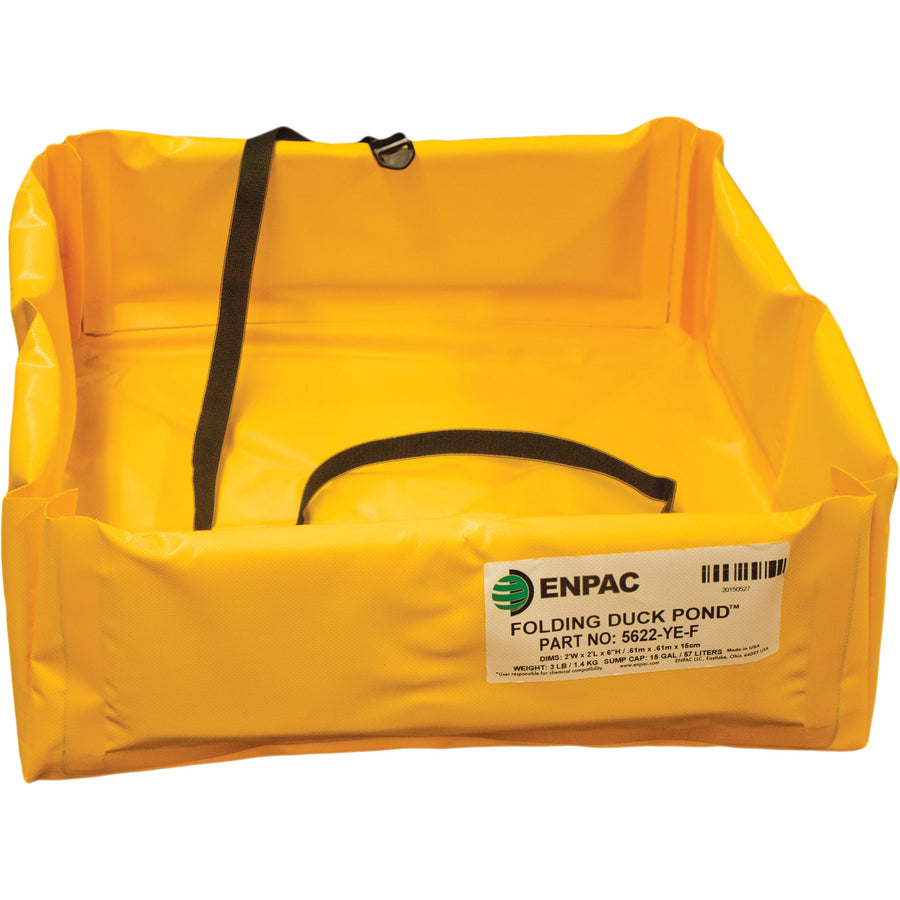ENPAC Folding Duck Ponds Mini-Berm Containment, 74 US gal. Capacity, 6' W x 4' L x 6" H, Foam Wall