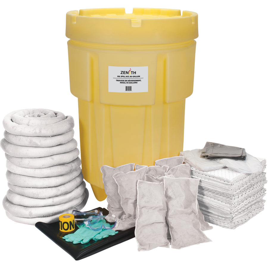 Zenith Shop Spill Kit, 95 US gal. Absorbancy, Drum / Overpack/Salvage Drum