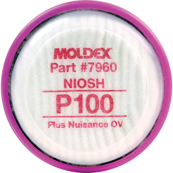 Moldex Particulate Filter Disk, Particulate Filter with Nuisance Vapour Relief, N95 Filter/Organic Vapour/Acid Gas/P100/P100 Filter/R95 Filter, Pack of 2