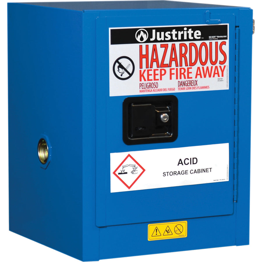 Justrite Sure-Grip Ex Hazardous Material Countertop Safety Cabinets, 4 gal., 17" x 22" x 17"