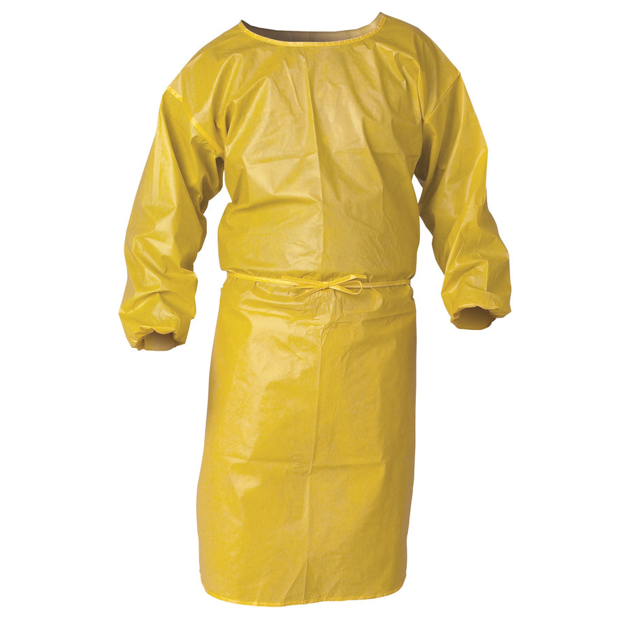Ansell KleenGuard™ Chemical Spray Protective Smock, Polypropylene, Yellow, 34" W x 52" L