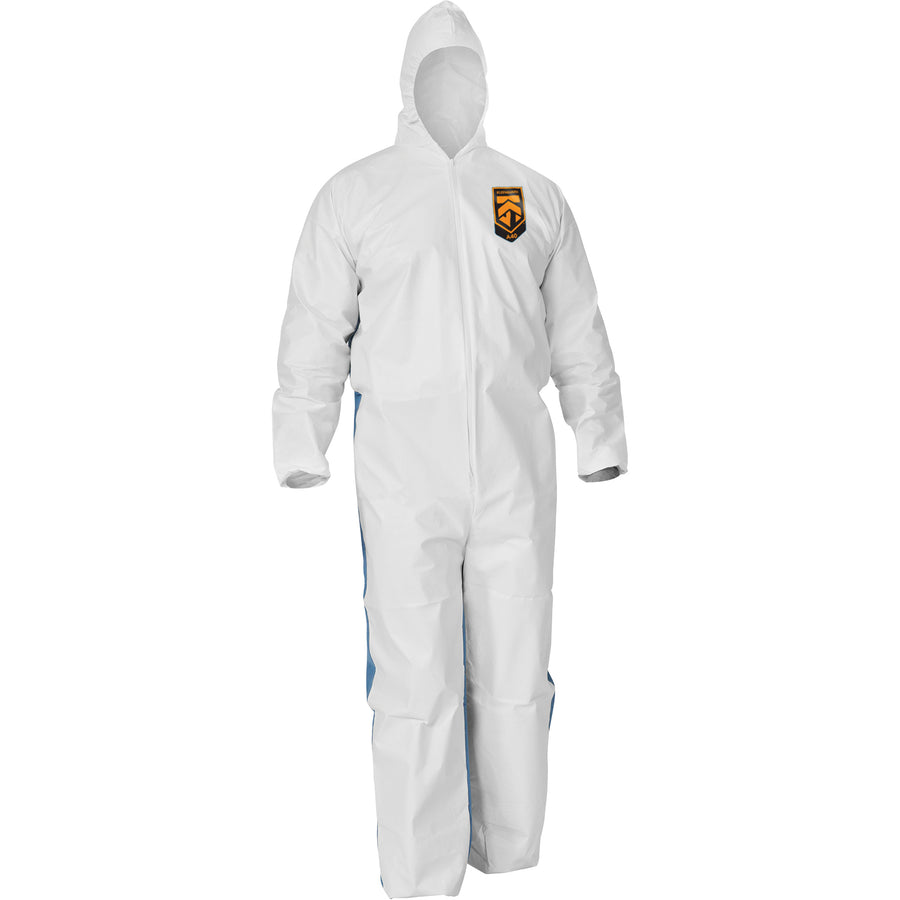 Ansell Kleenguard™ A40 Coveralls with Breathable Back, Blue/White, Microporous/SMS
