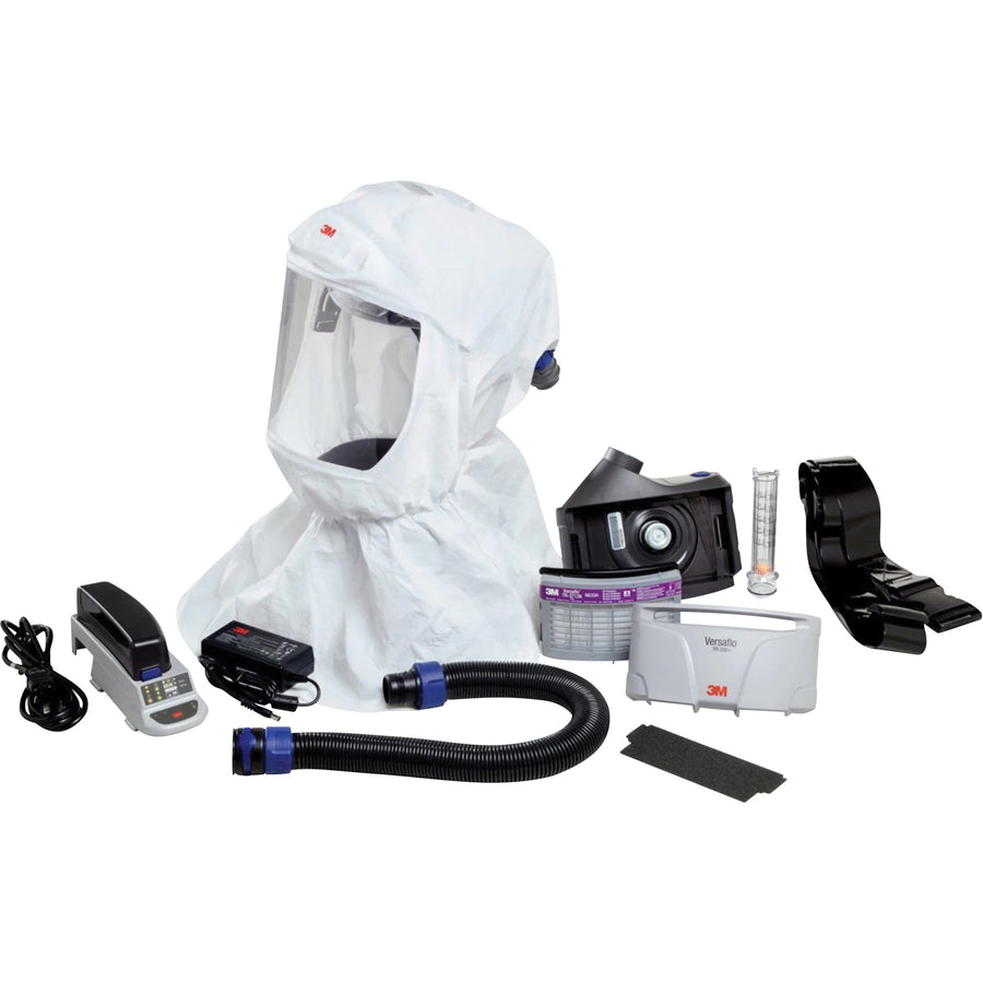 3M Versaflo Easy Clean PAPR Kit, Loose Fitting Hood & Faceshield, Lithium-Ion Battery