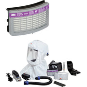 3M Versaflo Easy Clean PAPR Kit, Loose Fitting Hood & Faceshield, Lithium-Ion Battery