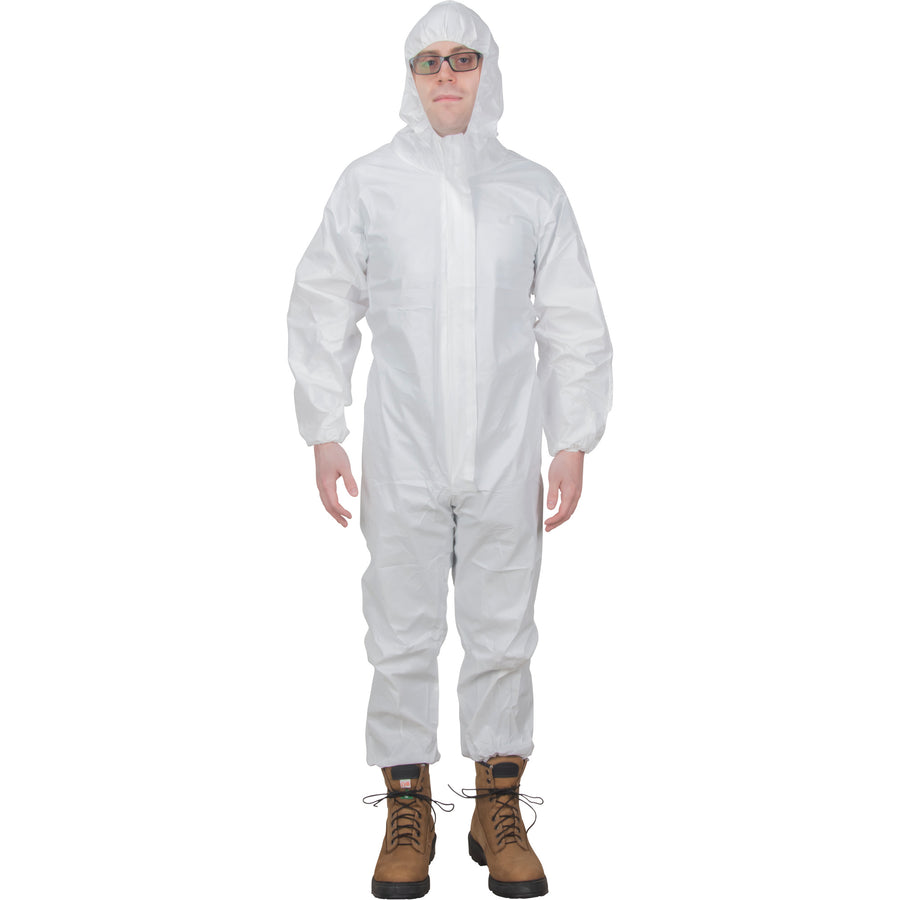 Zenith Premium Hooded Coveralls, White, Microporous