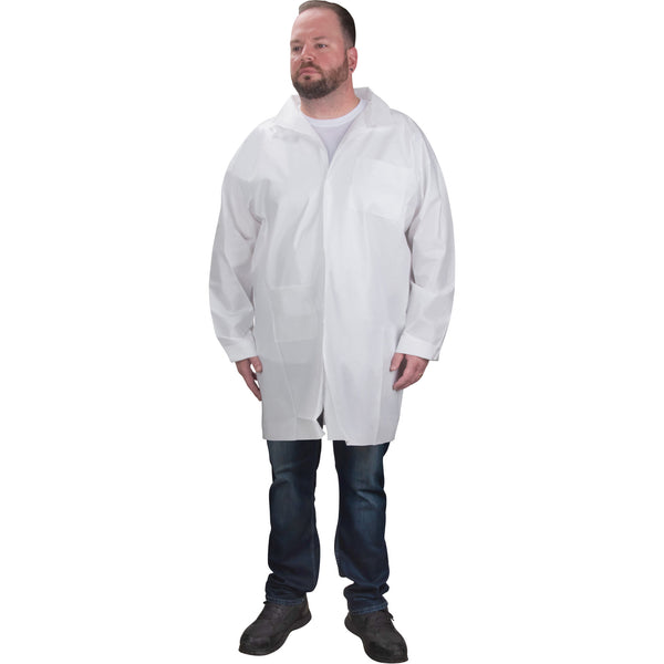 Zenith Protective Lab Coat, Microporous, White