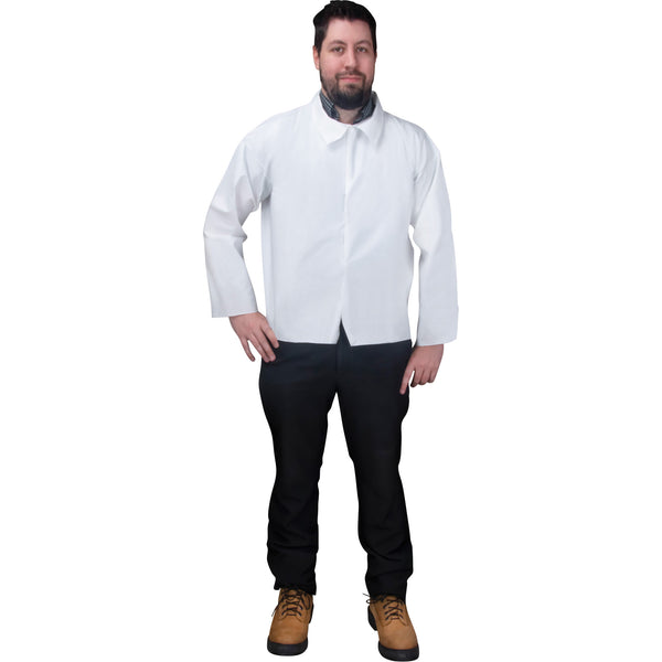 Zenith Disposable Shirt, Microporous, White