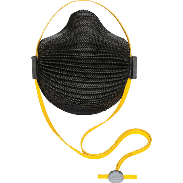 Moldex AirWave M Series Black Disposable Masks with SmartStrap & Full Foam Flange, N95, NIOSH Certified, Medium/Large, Box of 10