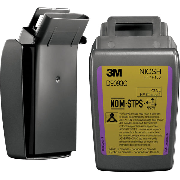3M Secure Click Hard Case Filter with Hydrogen Fluoride & Nuisance Level OV/AG Relief, Particulate Filter, Organic Vapour/Acid Gas/P100, Pack of 2