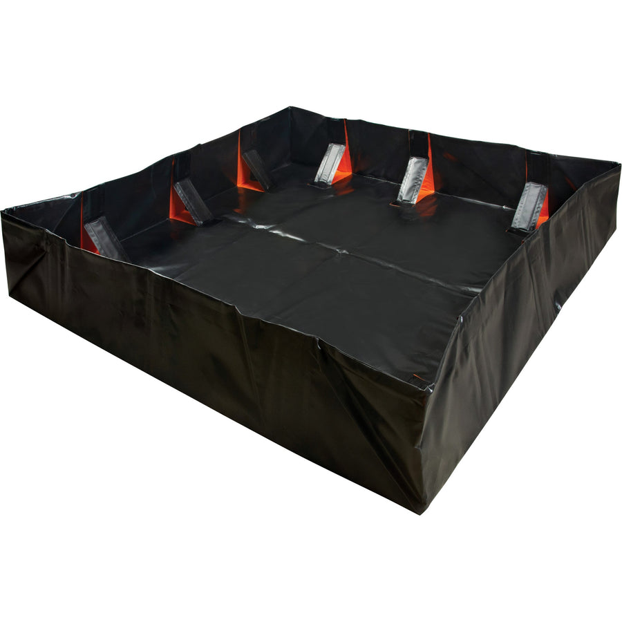Zenith IBX Wall Pop-Up Berm, 1077 US gal. Capacity, 12' W x 12' L x 12" H, Snap-Up Bracket