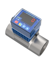 Icon TK3S 316 Stainless Steel In-Line Paddle Wheel Flow Meter with Pulse and Relay Output