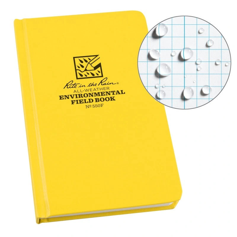 4.625″ x 7.25″ Rite in the Rain® All-Weather Environmental Hard Cover Book — Field Notebook