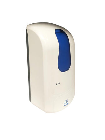 Dispensateur de savon automatique blanc et bleu de Janitori ™ White et bleu