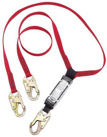 Dyna-Pak Double Leg Y-Lanyard With E6 Energy Absorber Snap Hook Connector Harness & Snap Hook (2) Connector Anchorage