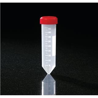 Tube centrifuge en polypropylène de 50 ml de polypropylène (PP) à vis à vis rouge (HDPE) et graduations imprimées
