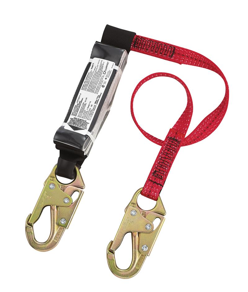 Dyna-Pak Single Leg Fixed Length Lanyard With E6 Energy Absorber Snap Hook Connector Harness & Snap Hook Connector Anchorage