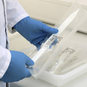White PS Narrow Blade SteriWare® V-Spatula (OPEN) — Laboratory Tool