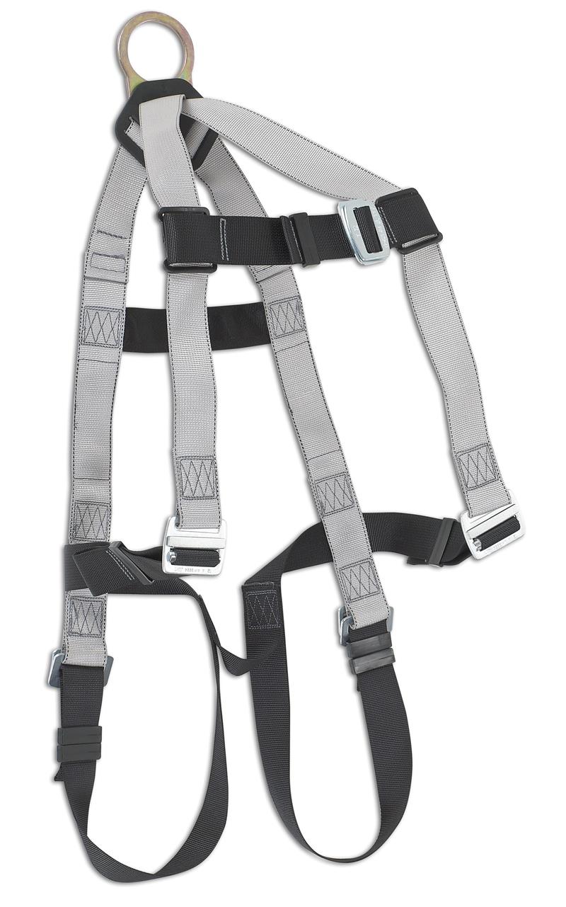 Hybrid Econo Fall Arrest Harness With Friction Leg Strap Connectors — Fall Protection Harness
