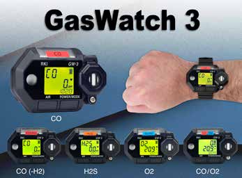 GasWatch 3 Single Gas Personal Monitor & Accessories — Portable Gas Detector