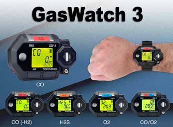 Gaswatch 3 moniteur personnel à gaz unique et accessoires
