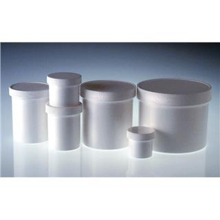 White Polypropylene Jars with White PP Unlined Cap Style