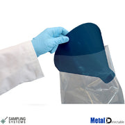Blue PP Metal Detectable SteriWare® Powder Funnel — Powder Sampler