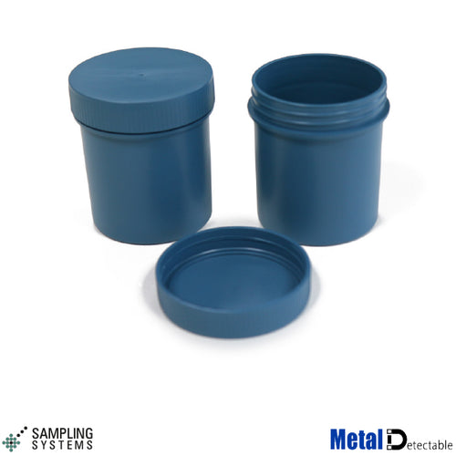 Blue PP Metal Detectable SteriWare® Powder Bottle — Laboratory Bottle