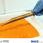 Blue PP Metal Detectable SteriWare® V-Spatula (OPEN) — Laboratory Tool