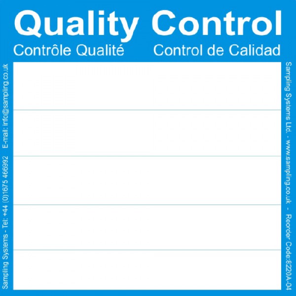 Blue Quality Control Labels