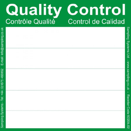 Étiquettes de contrôle de la qualité verte