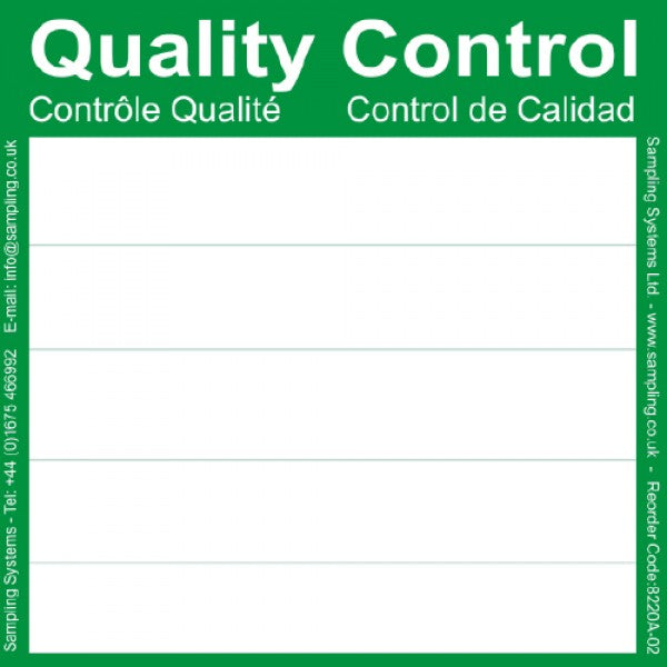 Green Quality Control Labels — Quality Control Label