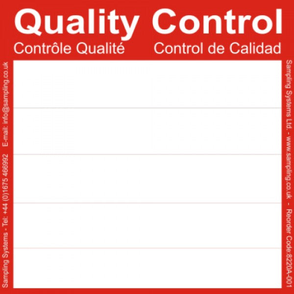Étiquettes de contrôle de la qualité rouge
