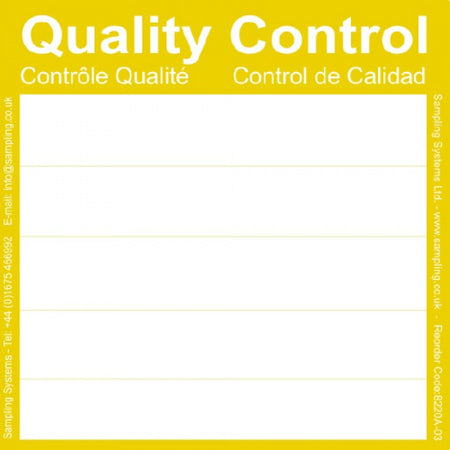 Étiquettes de contrôle de la qualité jaune