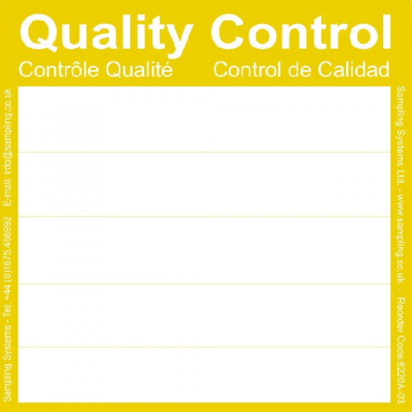 Yellow Quality Control Labels
