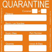 "Quarantine" Quality Control Labels — Quality Control Label