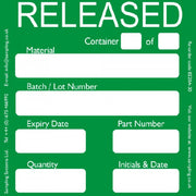 "Released" Quality Control Labels — Quality Control Label